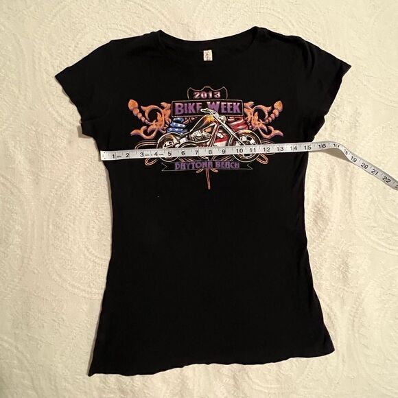 Daytona Beach Bike Week Glitter Shirt - Picture 4 of 5
